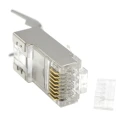 WTYKI RJ45 KAT.7 PRZELOTOWE EKRANOWANE SFTP FTP PASS-THROUGH POZŁACANE 50szt