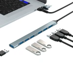 Hub 7x USB 3.2 5Gb/s USB-A USB-C rozdzielacz do laptopa SLIM