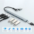 Hub 7x USB 3.2 5Gb/s USB-A USB-C rozdzielacz do laptopa SLIM