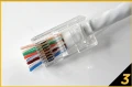 Uniwersalna Modułowa Zaciskarka wtyków RJ45 / RJ12 / RJ11 LAN + 50 sztuk wtyków RJ45 przelotowych