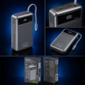 Powerbank 20000mAh 65W PD USB-C LCD do Laptopa z Kablem USB C