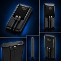 Powerbank 20000mAh 20W PD QC 3.0 LCD USB-C Zintegrowane Kable USB-C Lightning