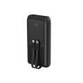 Powerbank 20000mAh 20W PD QC 3.0 LCD USB-C Zintegrowane Kable USB-C Lightning