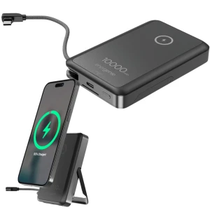 Powerbank Magnetyczny 10000mAh 15W MagSafe PD 20W USB-C Podstawka