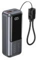 Powerbank 10000mAh 20W PD QC 3.0 Szybkie Ładowanie LCD USB-C Szary