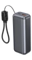 Powerbank 10000mAh 20W PD QC 3.0 Szybkie Ładowanie LCD USB-C Szary