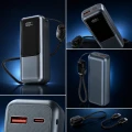 Powerbank 10000mAh 20W PD QC 3.0 Szybkie Ładowanie LCD USB-C Szary