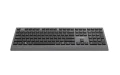 Klawiatura USB Przewodowa Slim Niski Profil USB + USB-C czarny